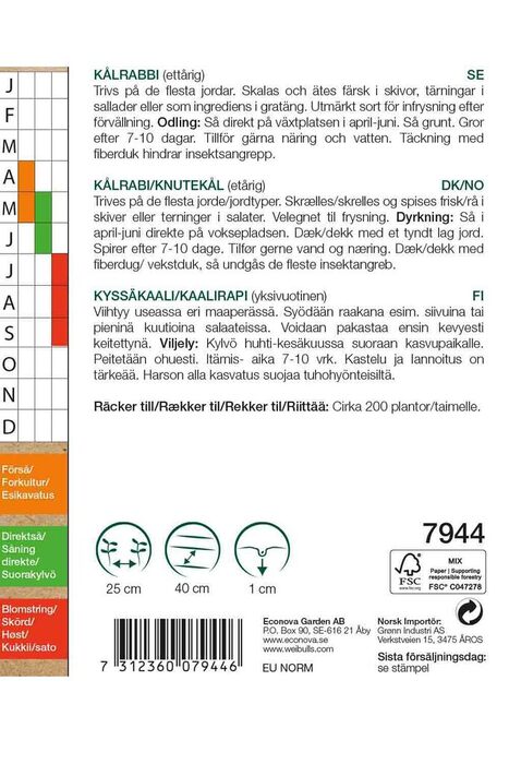 Knutekål fiolett økologisk - Delikatess blauer
